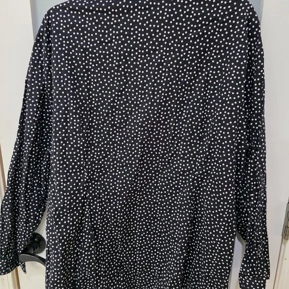Coldwater Creek Black & White Polka Dot Blouse – Women’s Plus 2X Long Sleeve - Picture 10 of 10